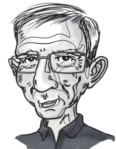 caricature of Jack Larsen